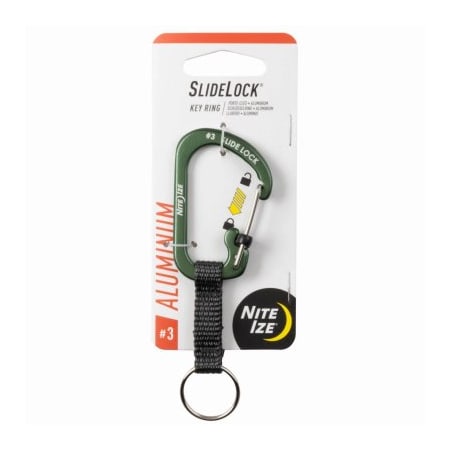 Nite Ize Olive SlideLock KeyRing CSLAW3-08-R6