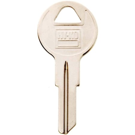 Hy-Ko Key Blank, Brass, Nickel, For: Yale Cabinet, House Locks and Padlocks 11010Y13
