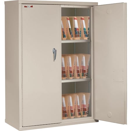 Fire King FireKing Fireproof Storage Cabinet W/End Tab Inserts, 36"Wx19-1/4"Dx44"H, Parchment, Assembled CF4436-MDPA