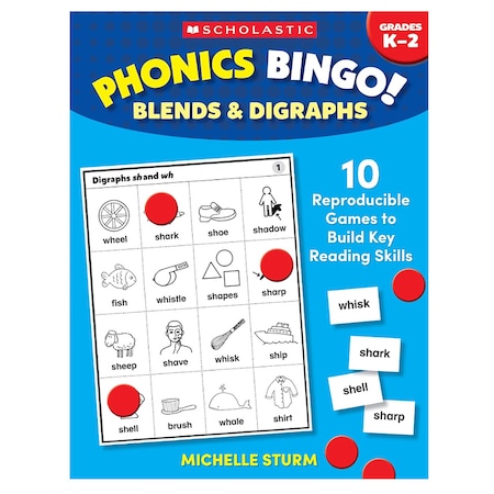 Scholastic Teaching Solutions Phonics Bingo: Blends & Digraphs Activity Book 9781550000000