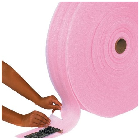 Partners Brand Anti-Static Foam Roll, 250 ft Roll Length, 24 in Roll Width, Pink, 3 Rolls Per Bundle FW14S24ASP
