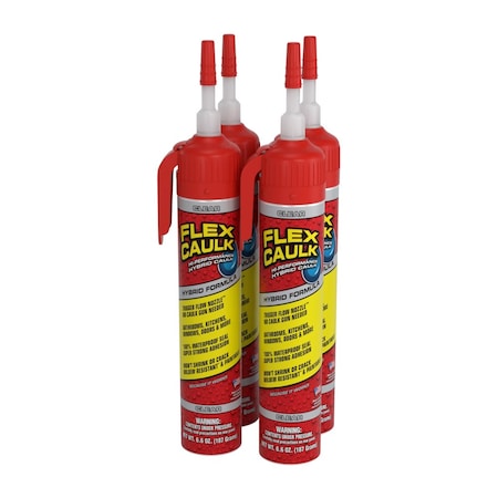 Flex Seal Flex Caulk Clear Net wt. 6.6 oz Pressurized Can, 4PK CFSCLRR675