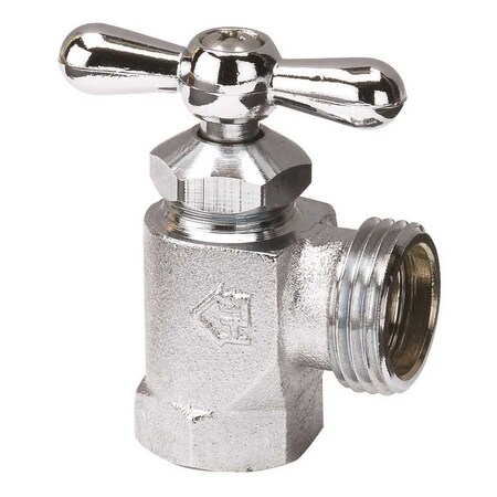 Danco 1/2 in. FIP x MHT Chrome-Plated Brass Washing Machine Valve VWMFRTB3EB
