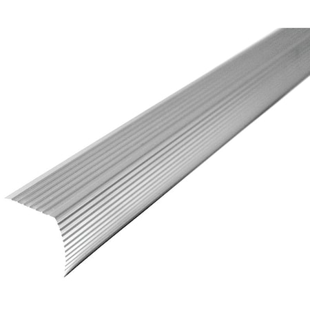 M-D Building Products Fluted Stair Edge, 36 in L, 122 in W, Metal, Satin Silver 43309