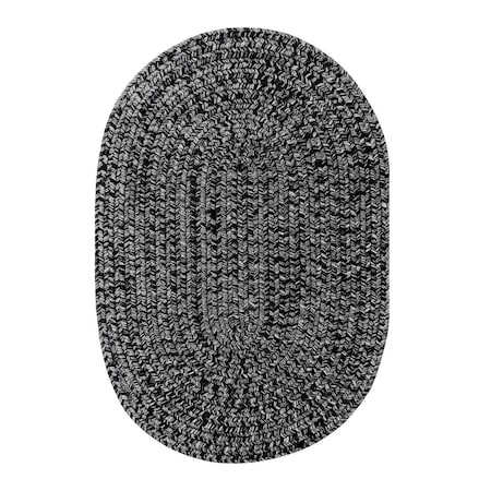 Homespice Decor Black Ultra Durable Braided Rugs - Oval - 1 ft 8 in x 2 ft 6 in 321572