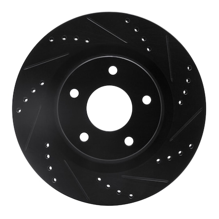 Dynamic Friction Co DFC Brake Rotor - Drilled and Slotted - Black 633-67057R