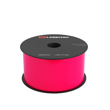 Labeltac LabelTac 4 and Pro Model High Performance 10-Year Vinyl Supply 2.5in x 150ft, Hi-Vis Pink LT2517HP