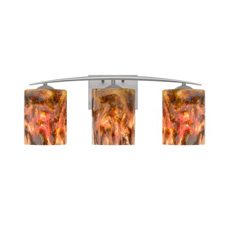 Besa Lighting Lava Vanity, Lava, Satin Nickel Finish, 3x60W Incandescent 3WC-LAVA-SN