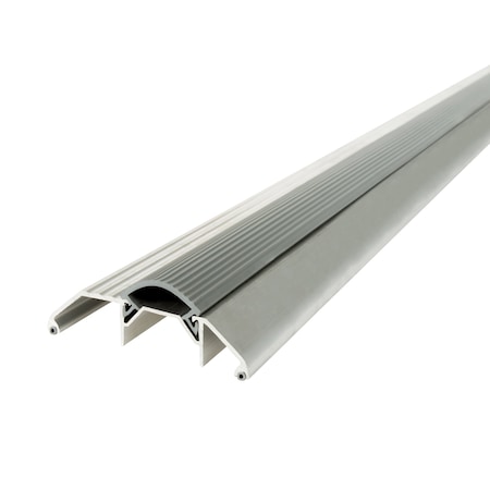 M-D Building Products 3-3/4 in. x 1-1/8 in. x 36 in. Silver Aluminum and Vinyl Heavy-Duty High-Profile Threshold 08029