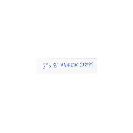 Bubblefast 2 x 8'' White Warehouse Labels - Magnetic Strips BFLH179