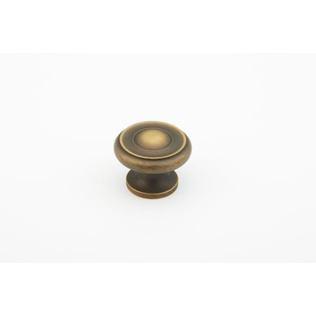 Schaub 1-1/4in Colonial Cabinet Knob Antique Light Brass Finish 703-ALB