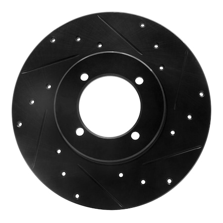 Dynamic Friction Co DFC Brake Rotor - Drilled and Slotted - Black 633-67004R