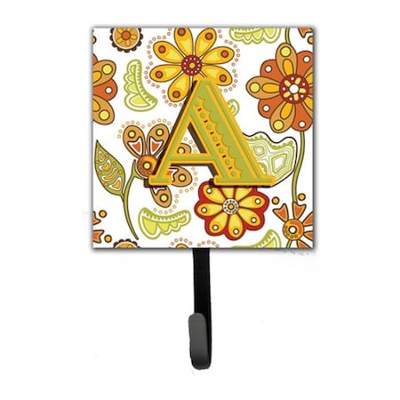 Carolines Treasures Letter A Floral Mustard And Green Leash and Key Holder CJ2003-ASH4