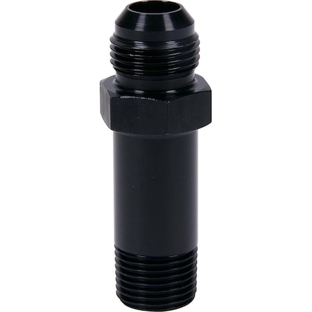 Allstar Performance 0.5 in. NPT to -10 AN x 3 in. Aluminum Oil Inlet Fitting ALL90043