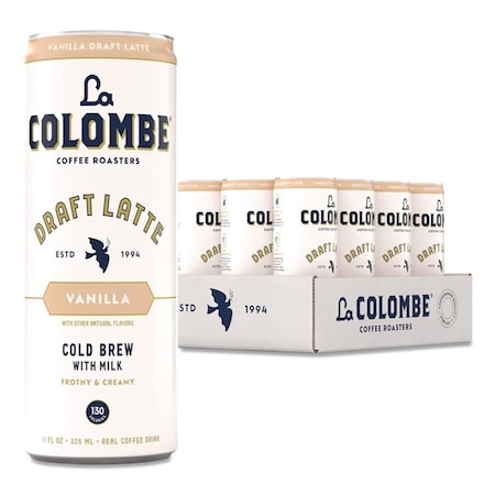 La Colombe Draft Latte Cold Brew, Vanilla Latte, 11 oz Can, 12PK LCT30502