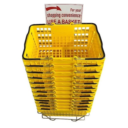 R.W. Rogers Co Hand Basket Set, Yellow, 8-3/4 in L H2462004