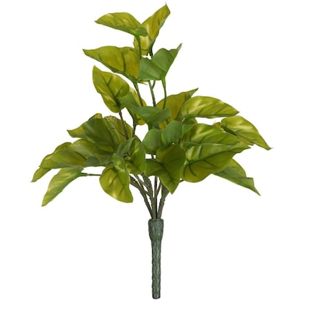 Vickerman 12 in. Green Pothos Leaf Bush FQ181901