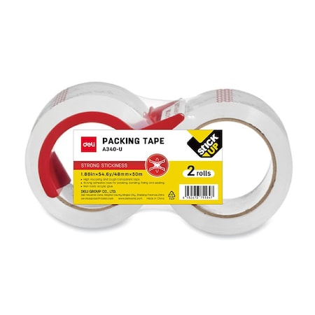 Deli Packing Tape 50m x 48mm, 3in Core, Clear, 36PK EA340-U