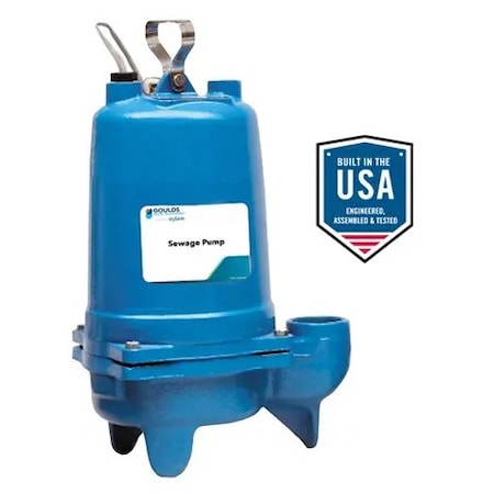 Goulds 3/4HP 9.4 A 1 PH 60 HZ 230V RES SUBMERSIBLE SEWAGE PUMP WS0712BF
