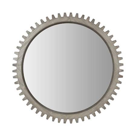 Homeroots 44" Silver Abstract Wood Framed Accent Mirror 376381