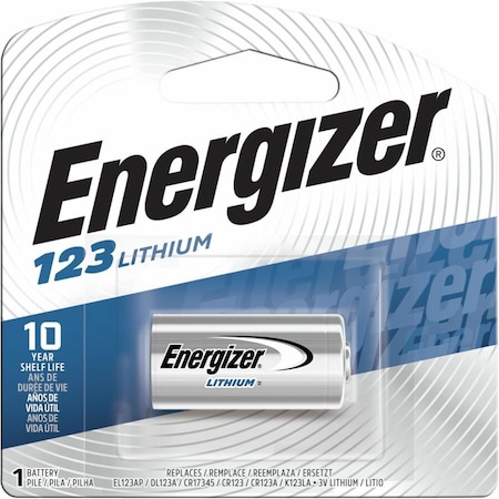 Energizer Energizer 123 Batteries, 1 Pack - For Multipurpose - 1500 mAh - 3 V DC - 1-/ Box EL123APBP