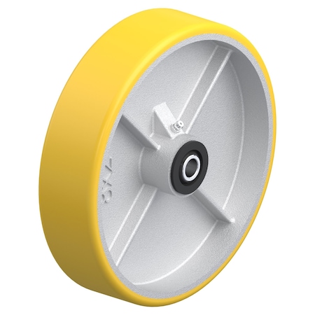 Pegasus Wheel, Urthn On Cst Irn, 8" x 2", Rlr Brg P-UY-080X020/050R