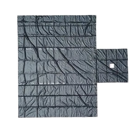 Mytee Products Super Light 14 Oz Lumber Tarp 24x18 8ft Drop with 8ft x 8ft Flap - Black SLLT3PCE