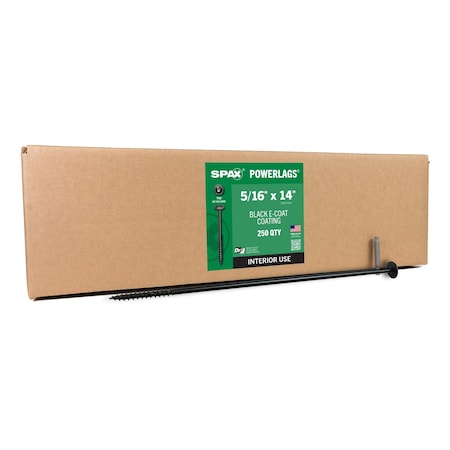 Spax 5/16 in x 14 in Interior Structural Wood Lag Screws Powerlags Washer Head T-Star Bulk Pail, 250PK 3581770803500