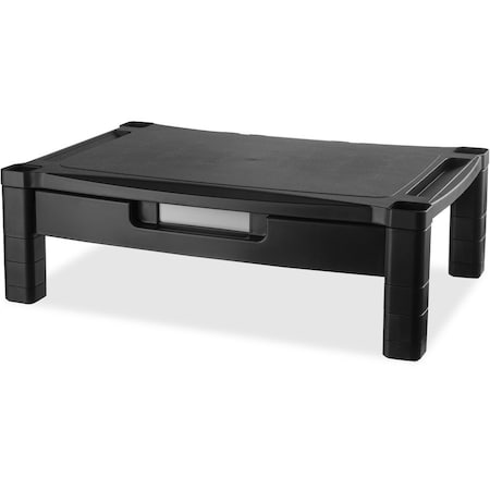 Kantek Extra Wide Adjustable Monitor Laptop Stand with Drawer, Black KTKMS520