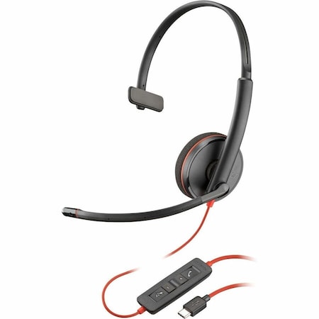 Hp Poly Blackwire 3210 Monaural USB-C Black Headset +USB-C/A Adapter (Bulk) 8X2J8A6