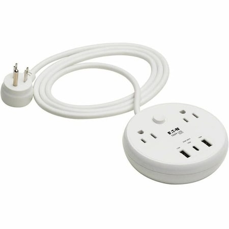 Tripp Lite OutletStrip, White, 4-5/32in, 2Outlets TLP26PD30WCAM
