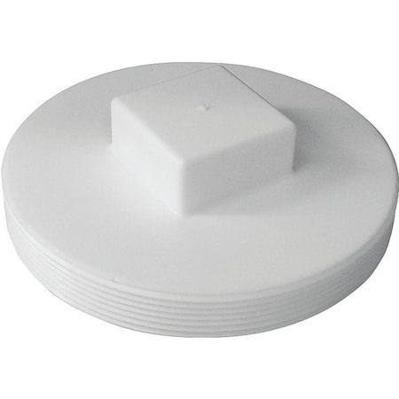 Genova CANPLAS Plug, 6 in, MNPT, PVC, White 414286BC
