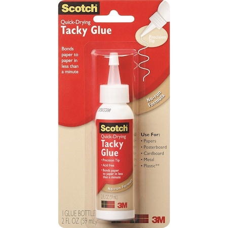 Scotch Quick-drying Tacky Glue, Clear, 2 oz MMM6052
