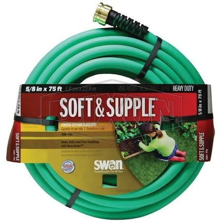 Dixon 5/8 in ID x 75 ft L Garden Hose, Rubber Tube SGH75