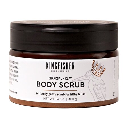 Kingfisher Grooming Co Men's Body Scrub, Charcoal and Clay, 14 oz, 2PK ST3444-WM