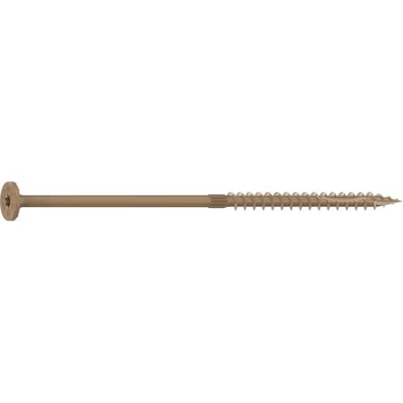 Camo Structural Screw, 1/4 in Thread, 6 in L, Flat Head, Star Drive, Sharp Point, PROTECH Ultra 4 Coated, 10 0360240
