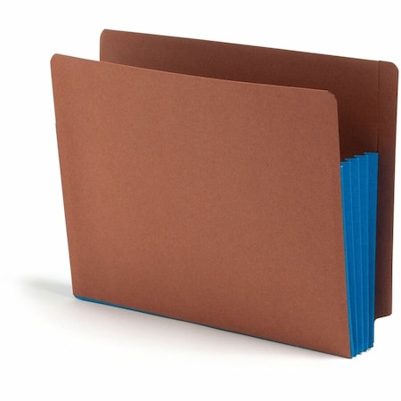 Smead Pocket Folder End Tab, 3.5" Expansion, Blue, PK10, Expanded Width: 3-1/2" 73679