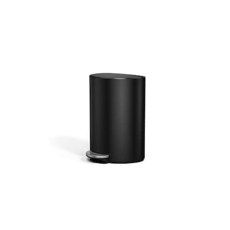 Simplehuman 6 Liter / 1.6 Gal. Mini Semi-round Step Can w/ Inner Bucket & Liner Pocket, Matte Black Steel CW2109