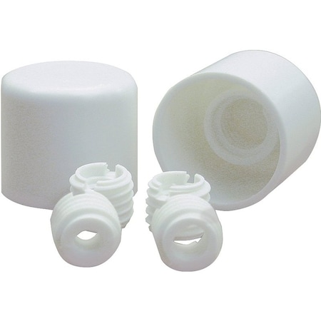 Danco Twister Bolt Cap, Universal, Plastic, White 88877