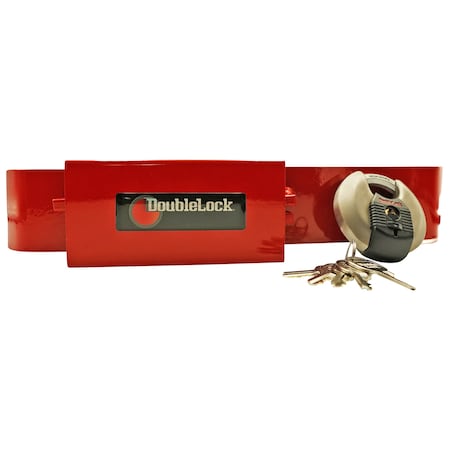 Doublelock OX Jr, Bundle, Heavy Duty Steel Container or Trailer Lock with CRAB Discus Lock, 7 lbs. 080-150A