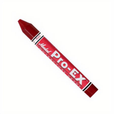 Markal Clay Based Lumber Crayon, 1/2 in Hex Tip, Red 080382