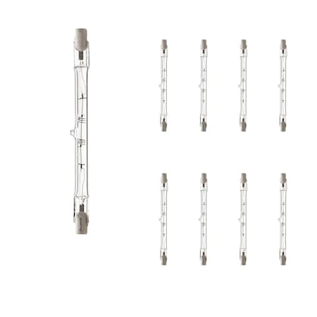 Bulbrite Mini 100w Equivalent T3 Double Ended Base RSC in Clear Finish Dimmable 2900K Halogen Lght Bulb, 10PK 861990
