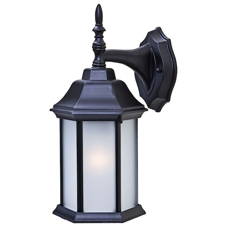 Homeroots Matte Black Frosted Glass Swing Arm Wall Light 399221