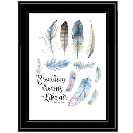 Homeroots Breathing Dreams Like Air 2 Black Framed Print Wall Art 405594