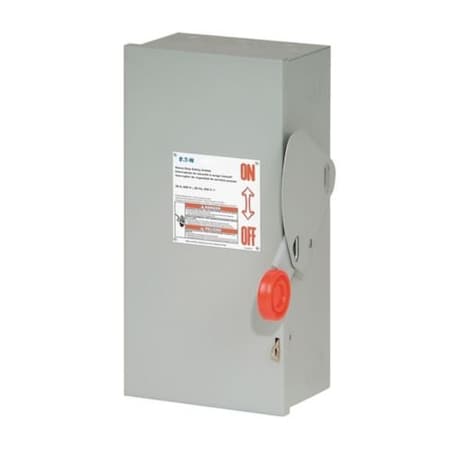 Eaton Safety Switch, Fusible, Single Phase, NEMA 1, Steel DH361NGK