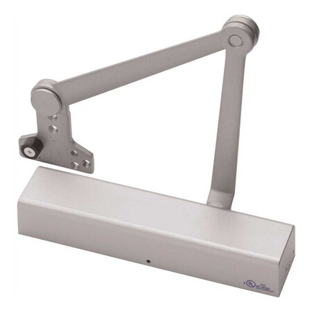 Yale Adjustable Size 1-6 Stop Arm Door Closer Satin Chrome 2721 x 689