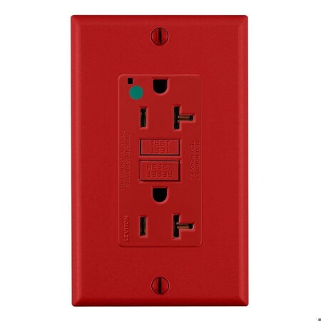 Leviton SmartlockPro GFCI 20A HG/PI Red GFNT2-HFR
