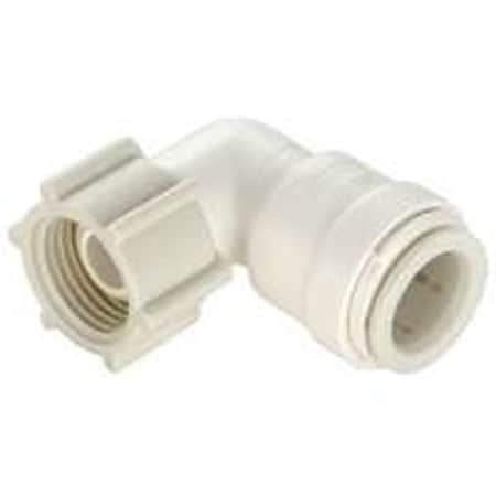 Watts Swivel Pipe Elbow, 1/2 x 3/4 in, 90 deg Angle, Plastic, Off-White, 100 psi Pressure 3520-1013/P-639
