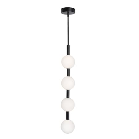 Afx Baroque - LED Pendant - 42in - Black BRQP42LAJUDBK