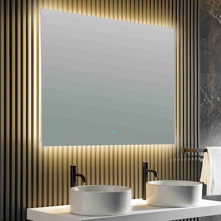 Anzzi Autumn 36 in. x 48 in. Frameless LED Bathroom Mirror BA-LMDFX006AL